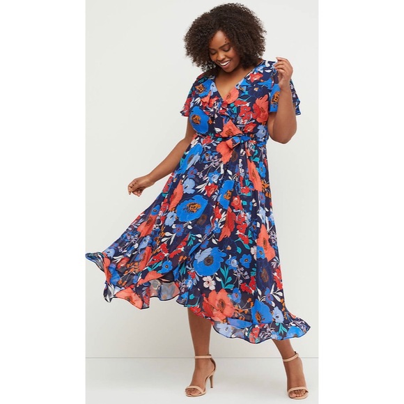 Lane Bryant Dresses & Skirts - Lane Bryant chiffon dress NWT